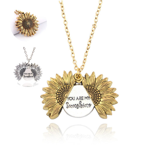 "You Are My Sunshine Sunflower" Necklace