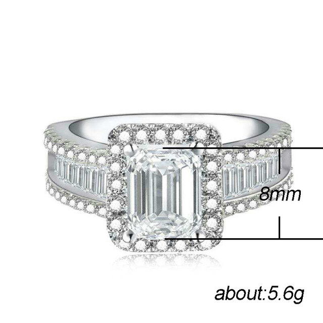 Thick Band White Sapphire Ring