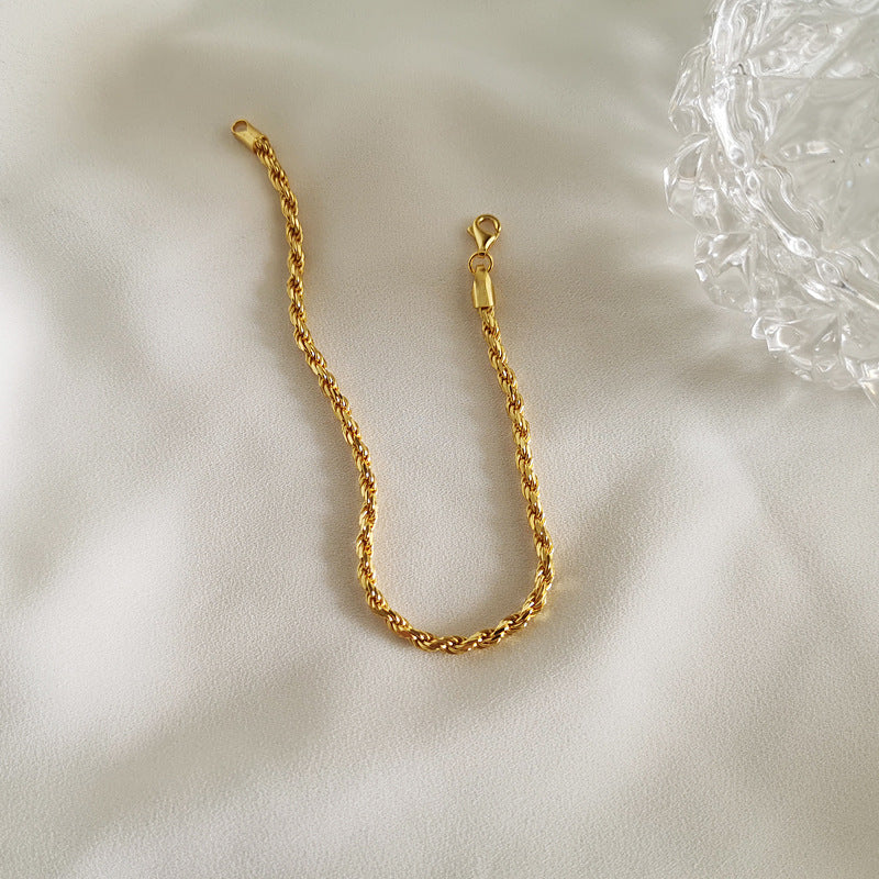 18K Gold plated Rope Bracelet