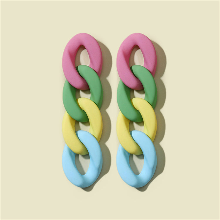 Chunky Chain Polymer Earrings