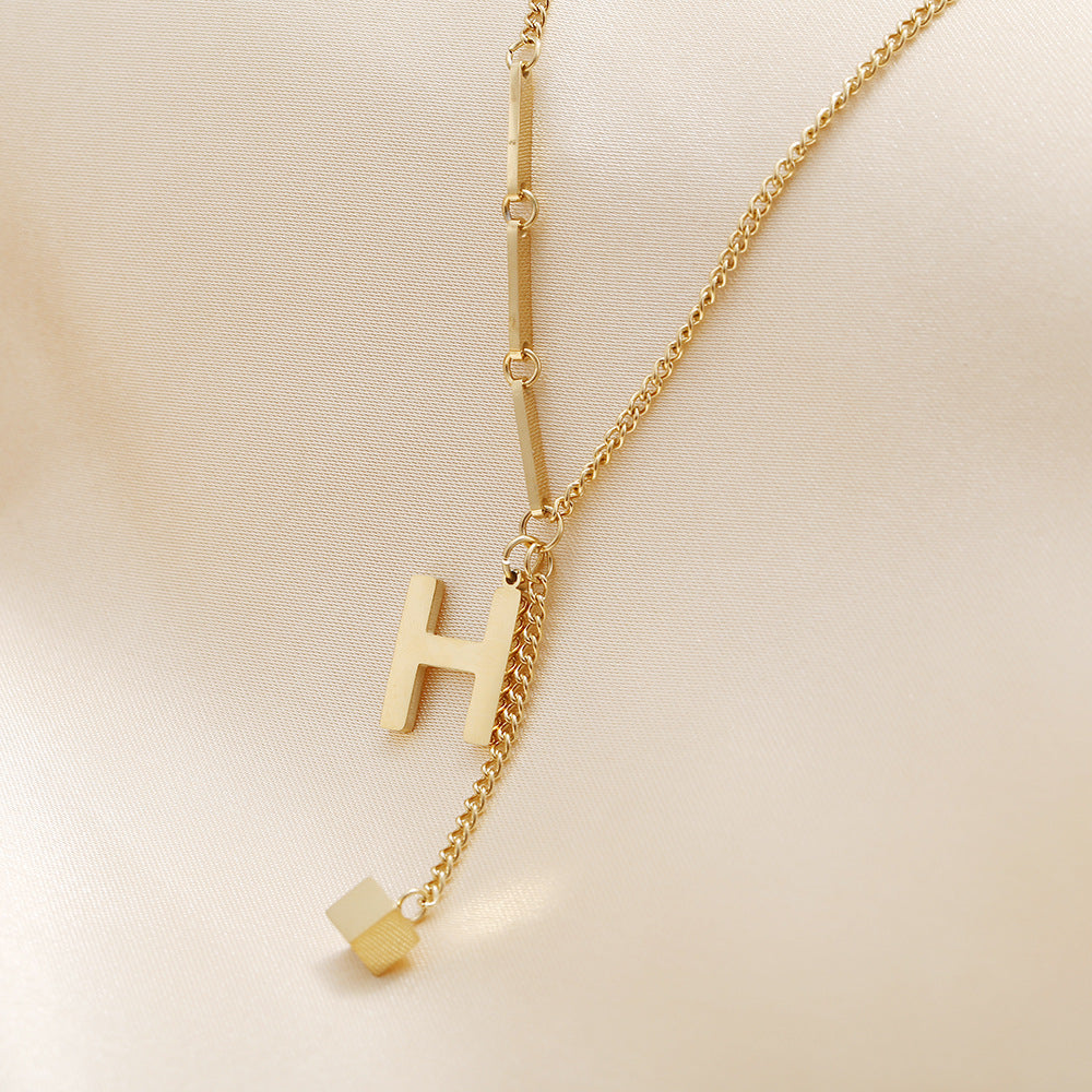 Simple H Shaped Necklace