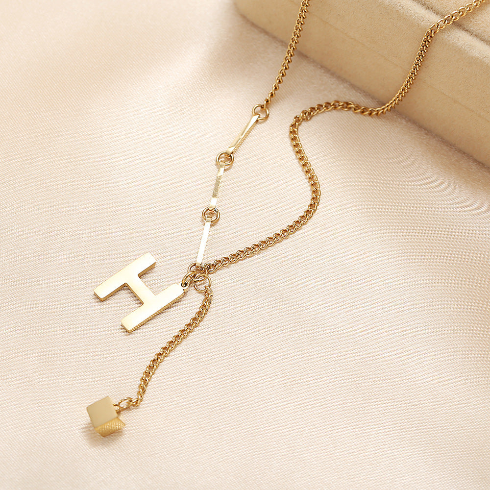 Simple H Shaped Necklace